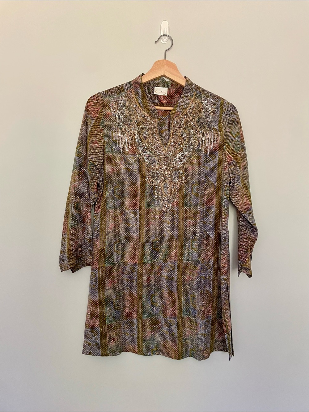 100% Silk Embellished Indian Tunic | Made in India